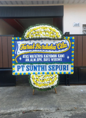 Papan Bunga Duka di Sitimulyo